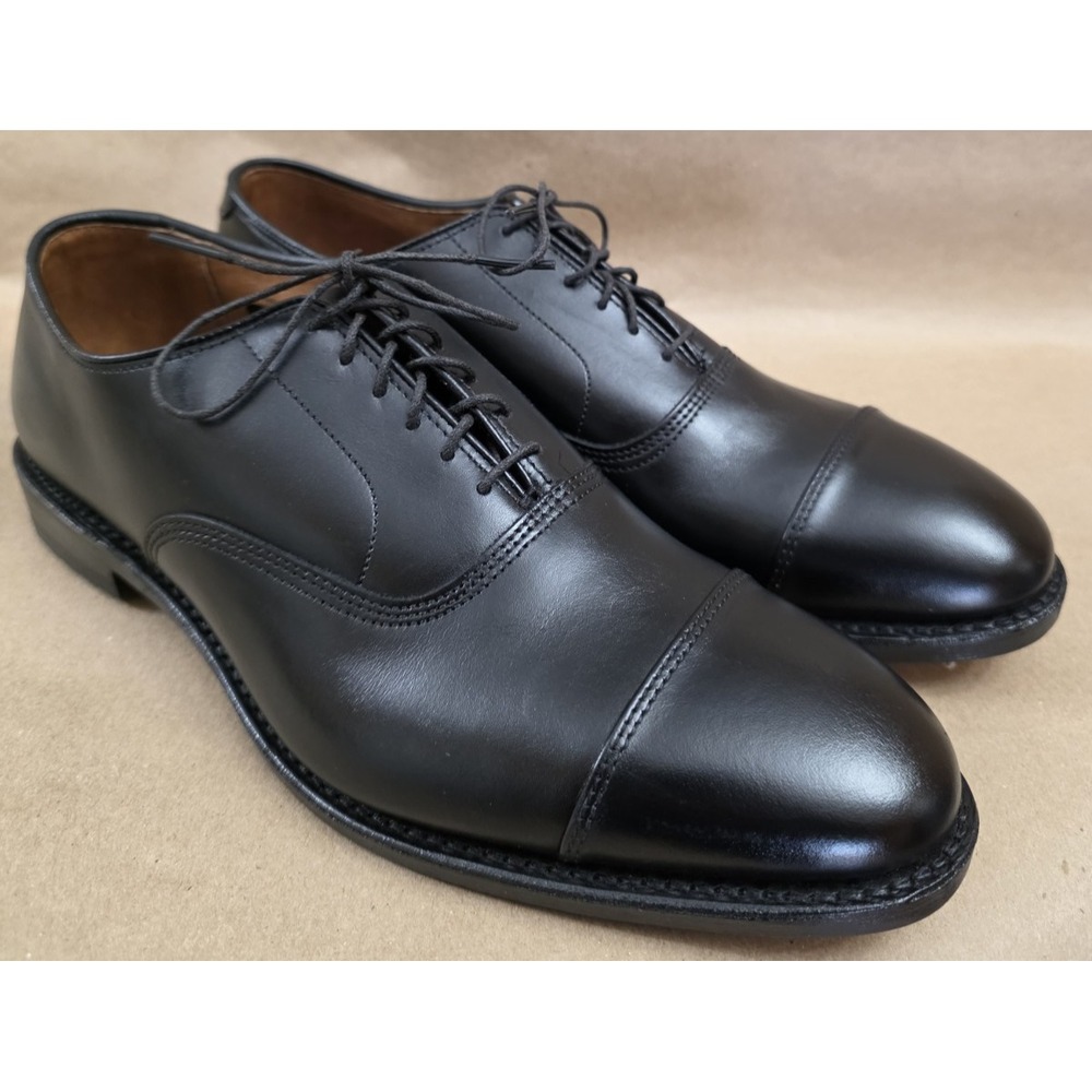 Allen Edmonds (Sz 8 D) "PARK AVENUE" Cap-Toe Oxfords Black Made in USA 5615